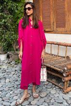 Load image into Gallery viewer, Hot Pink Buttoned Dress (2-5 weeks delivery)