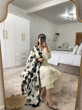 Load image into Gallery viewer, Black and cream chiffon suit (immediate dispatch)