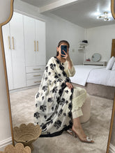 Load image into Gallery viewer, Black and cream chiffon suit (immediate dispatch)