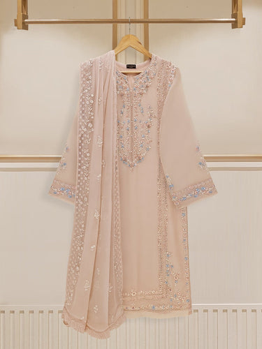 3 PIECE - EMBROIDERED CHIFFON SUIT S109747