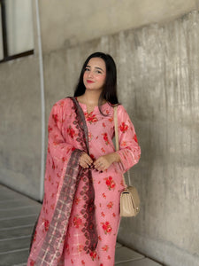 PRINTED LAWN 3PCS SUIT - Samwah