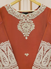 Load image into Gallery viewer, 3 PIECE - PURE COTTON NET EMBROIDERED SUIT S109746