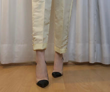 Load image into Gallery viewer, Raw Silk Cream Trouser